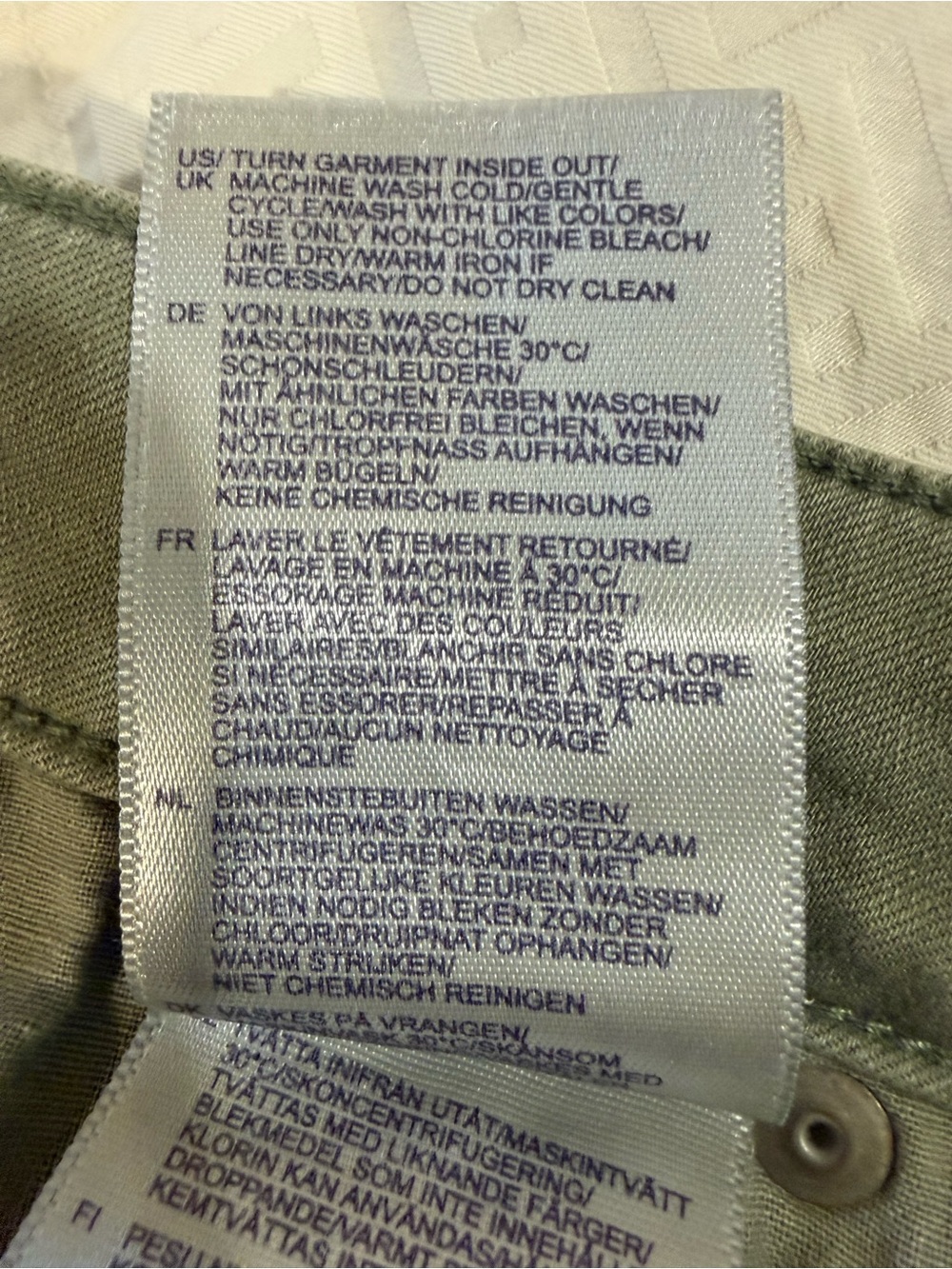 NYDJ 1X Olive Green Denim Pants - Picture 9 of 10